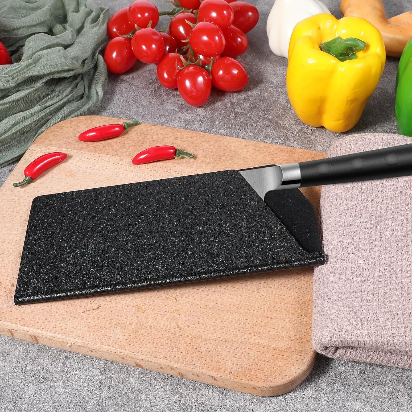 Cleaver Edge Guard 7.5” X 3.5” Abs Cleaver Cover Wide Knife Protector Sleeve for Chinese Kitchen Knifes, Durable Felt Lined Knifes Protector Sleeves