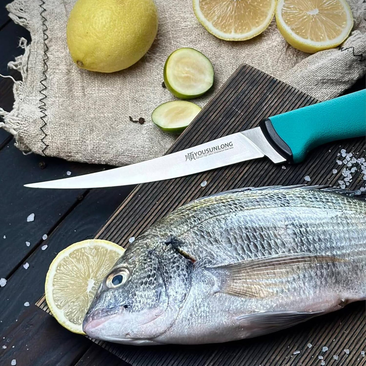 Premium Fillet Knife for Fishing - 7 Inch Flexible High-Carbon Blade for Clean Fish Filleting & Deboning - Ergonomic Non-Slip Handle - Ideal Fishing Knife for Salmon, Trout & Bas