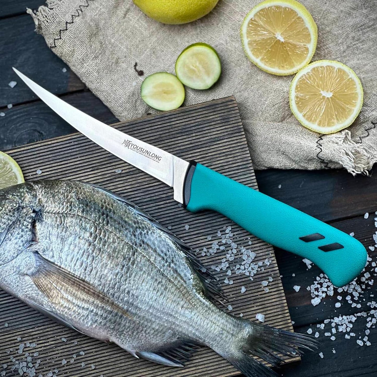 Premium Fillet Knife for Fishing - 7 Inch Flexible High-Carbon Blade for Clean Fish Filleting & Deboning - Ergonomic Non-Slip Handle - Ideal Fishing Knife for Salmon, Trout & Bas
