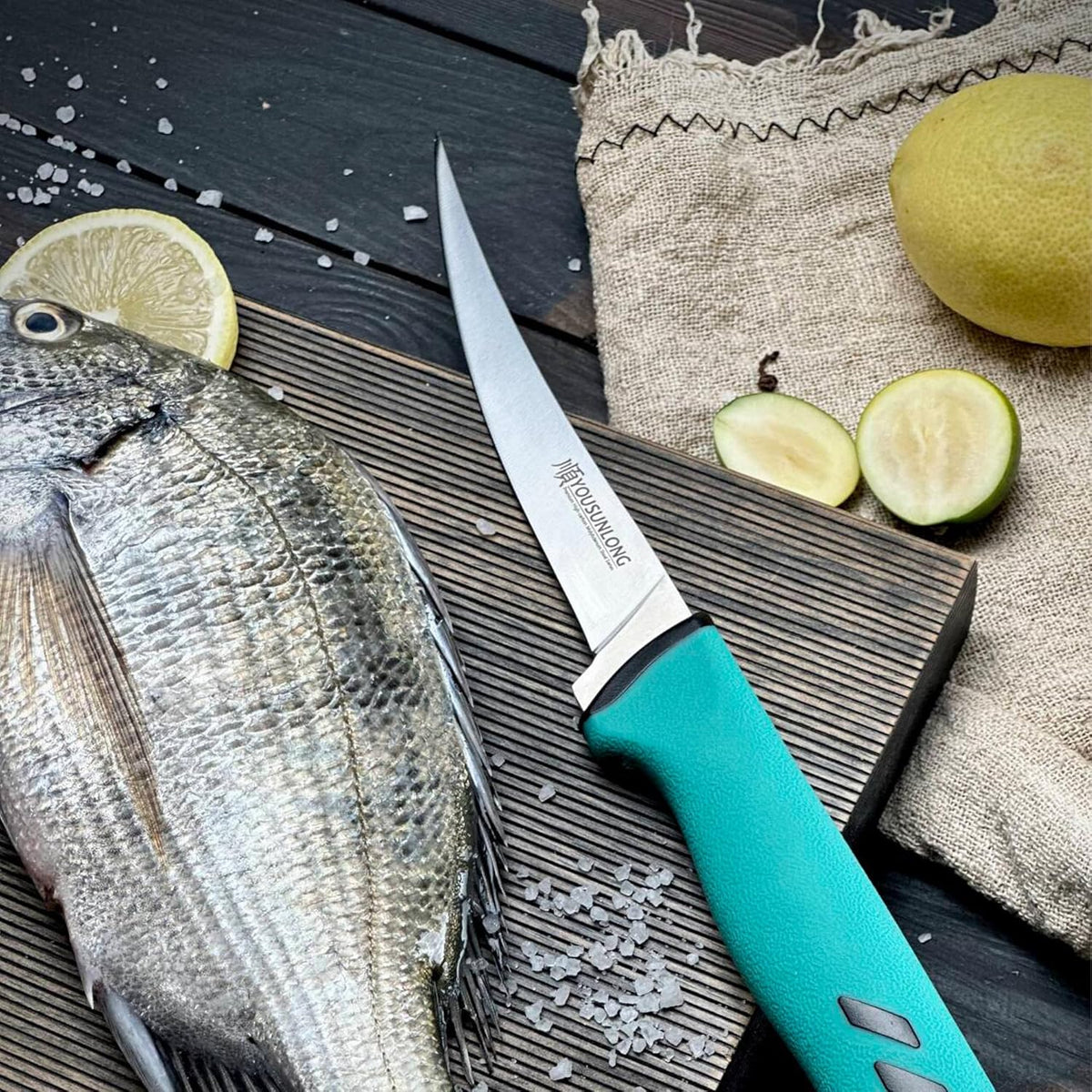 Premium Fillet Knife for Fishing - 7 Inch Flexible High-Carbon Blade for Clean Fish Filleting & Deboning - Ergonomic Non-Slip Handle - Ideal Fishing Knife for Salmon, Trout & Bas
