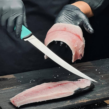 Premium Fillet Knife for Fishing - 7 Inch Flexible High-Carbon Blade for Clean Fish Filleting & Deboning - Ergonomic Non-Slip Handle - Ideal Fishing Knife for Salmon, Trout & Bas
