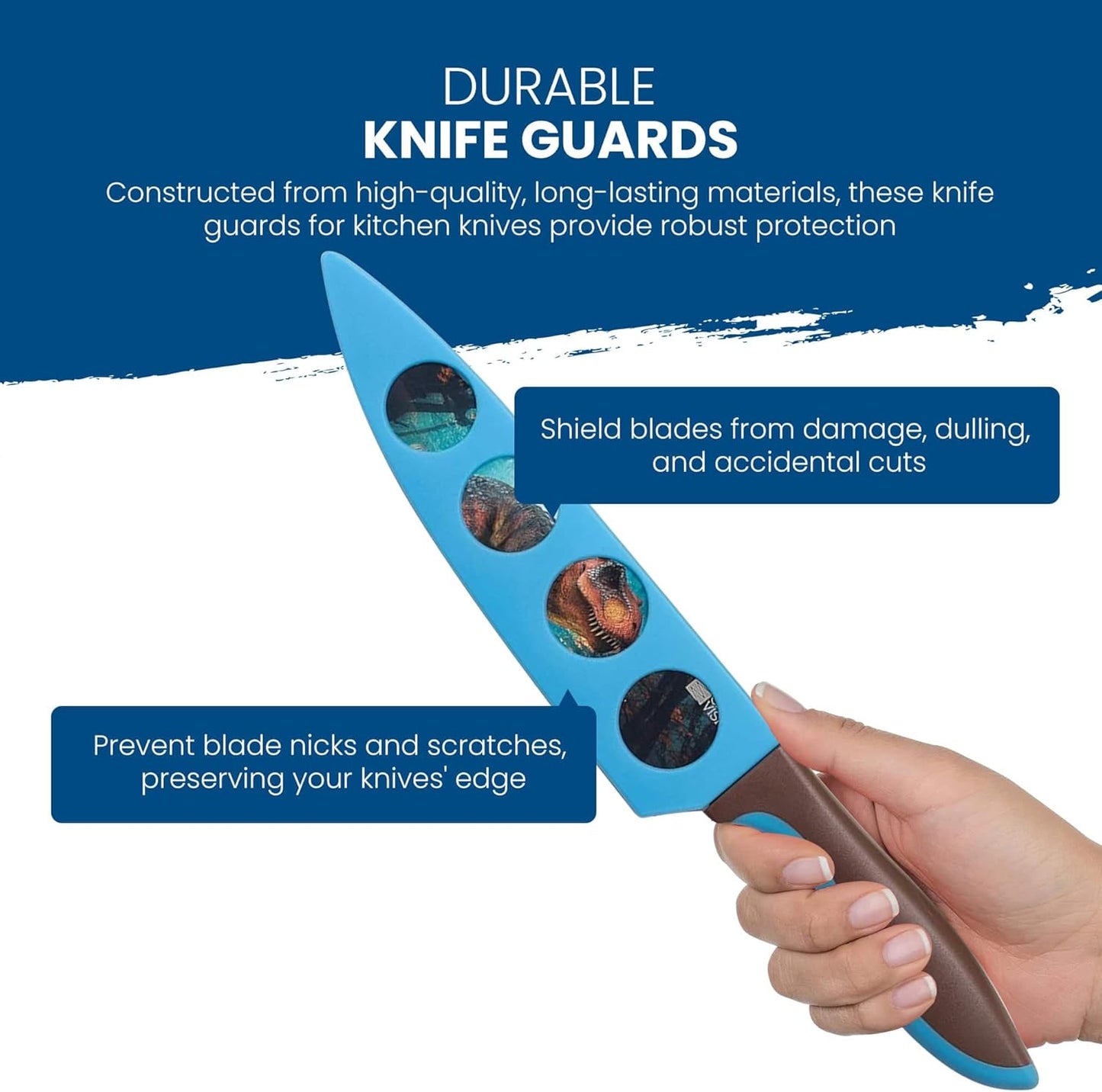 CHEF'S VISION Landscape Knife Blade Covers - Premium Kitchen Knife Guards - Protect your Knives With Stylish Knife Sheaths - Durable and Protective Knife Sleeves - Knives not Included