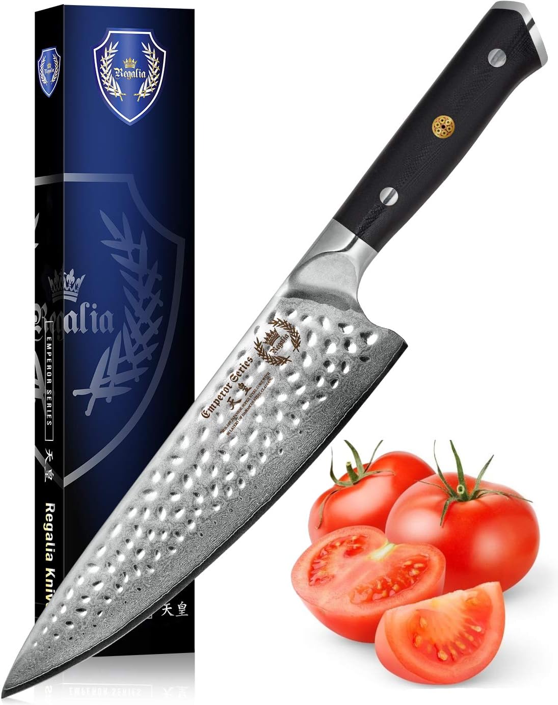Regalia Paring (Petty) Knife 3.5 inch: Japanese AUS10 Super Steel 67 Layer High Carbon Stainless Damascus Steel Peeling Utility knives