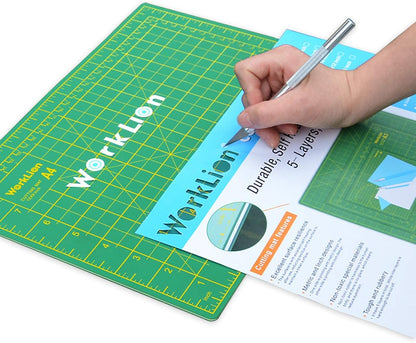 Worklion Self Healing Cutting Mat for Craft-Thickened 18inch x 12inch fabric sewing mat for quilting,rotary cutting, nonslip