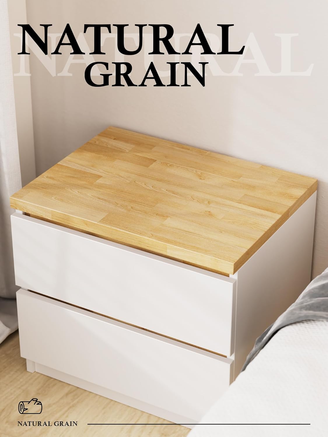 4FT Butcher Block Countertop Birch Solid Wood - 50" x 25" Table Top Butcher Block Cutting Board for Kitchen Island Cart Living Dining Office Desk Workbench Washer Dryer Countertop Unfinished 1.5" Th