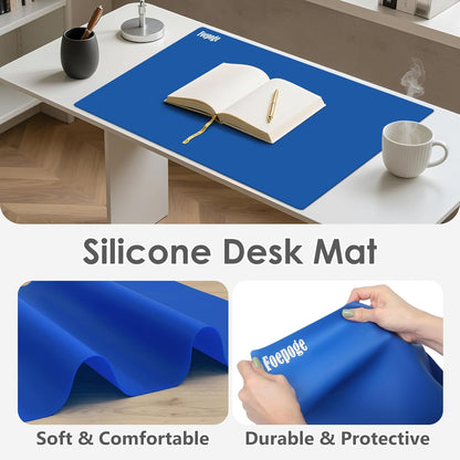 36.2" x 24" Extra Large Silicone Mat for Epoxy Resin, Nonstick Silicon Mats for Crafts Jewelry Casting, Non-Slip Kitchen Table Placemats for Countertop Protector Heat Resistant by Foepoge, Black