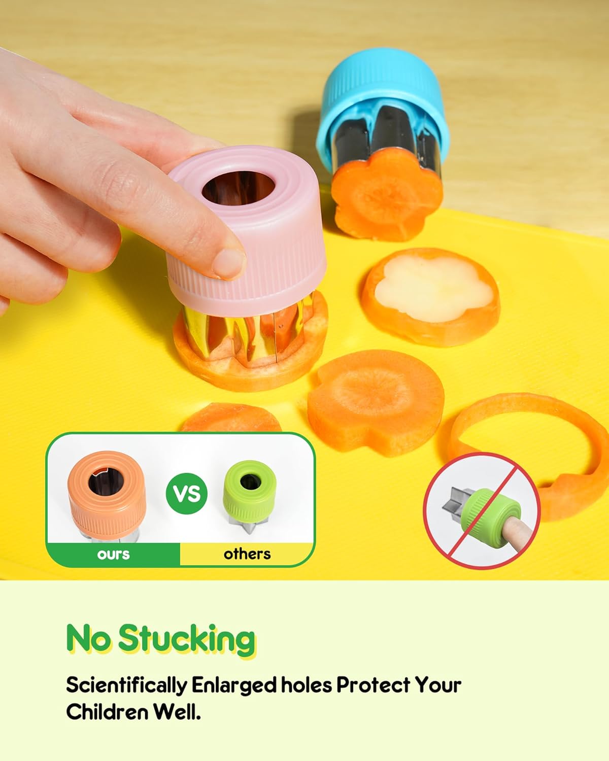 Kids Kitchen Knife Set, 15 Pcs BPA Free Montessori Kitchen Tools for Toddlers' Real Cooking, Include Knives, Crinkle and Sandwich Cutters, Peeler, Cutting Boards, Cleaning Tools for 3+ Birthday Gift