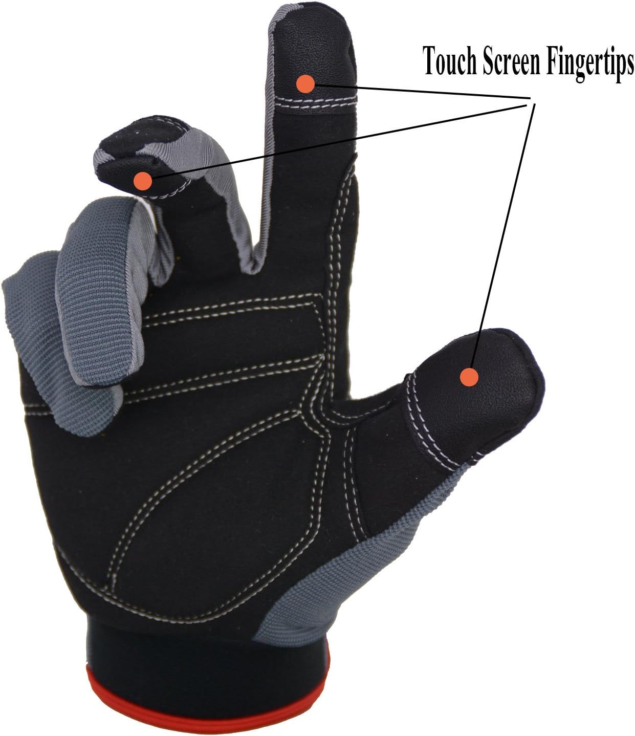 HANDLANDY Work Gloves for Men & Women, Utility Mechanic Working Gloves Touch Screen, Flexible Gardening Gloves for Yard