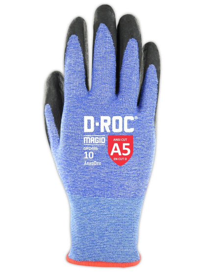 MAGID D-ROC AeroDex ANSI A5 Nitrile Coated Touchscreen Work Gloves, 1 Pair, Size 8/Medium (GPD486)