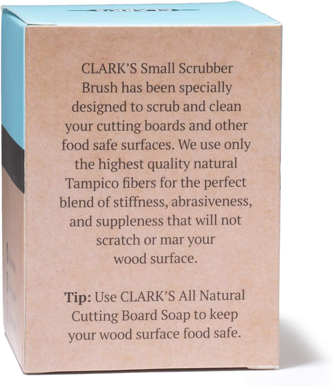 CLARK'S Cutting Board Scrub Brush - for Applying Food Grade Mineral Oil - Food Safe Wood Stain - Ideal for Wooden Butcher Blocks - Bamboo - Cast Iron - Countertops - Maple Construction - Food Safe