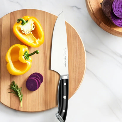 WICKWILLOW 10" Bread Knife – Razor Sharp German Steel – Serrated Knife for Homemade Bread & Sourdough – Full Tang & Ergonomic Handle – Gift Box – Velina Series
