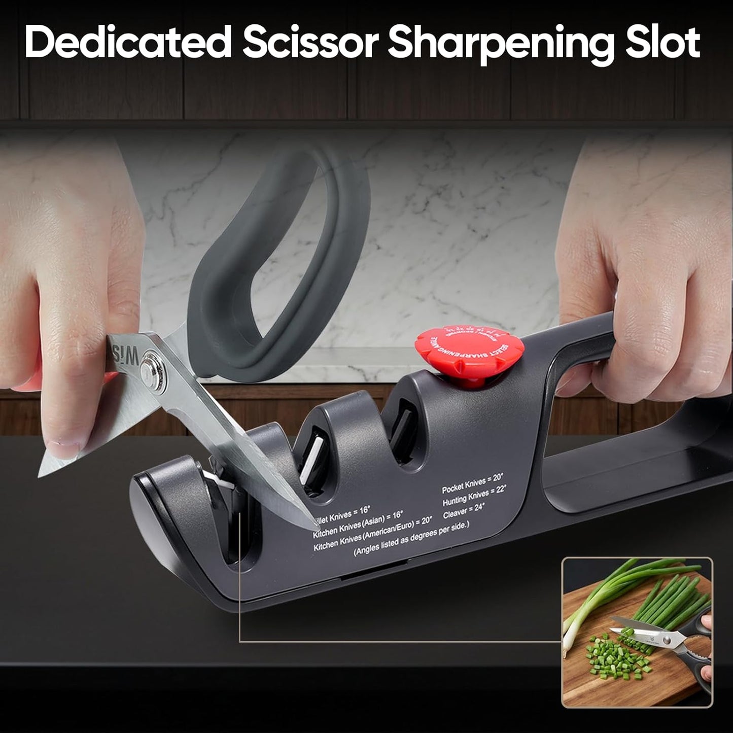USELUCK Electric Knife Sharpener, Professional 3-Stage High-Grit Diamond Sharpening System for Precision Grinding, Sharpening,Polishing, Designed for Straight & Ceramic Kitchen Knives