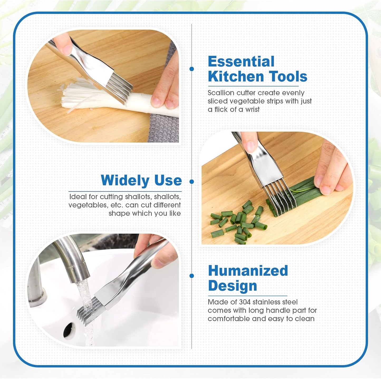9 Pcs Finger Guard Set for Cutting Includes 4 Stainless Steel Cutting Protector 2 Adjustable Safe Thumb Guard 2 Finger Cot Scallion Cutter Shred Silk Knife to Avoid Hurting When Slicing and Chopping