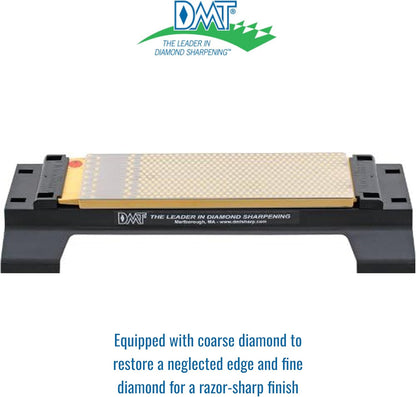 DMT WM8FC-WB DuoSharp Double-Sided Diamond Whetstone, Fine/Coarse (600/325) Diamond Sharpening Stone with Base, 8-Inch