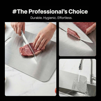 URMONA 3 PCS 304 Stainless Steel Cutting Board For Kitchen, Non-Staining&Odor-Free, Burr-Free Edges, Dishwasher Safe, Non Toxic Cutting Board（S+M+L）
