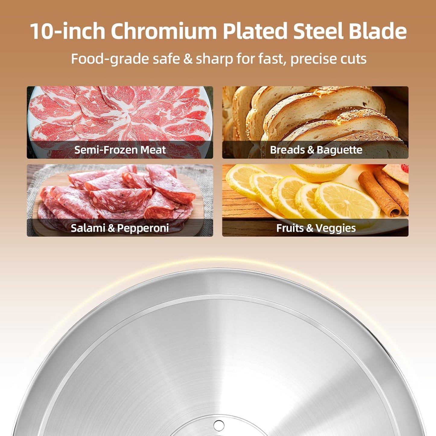 Meat Slicer, 200W Electric Meat Slicer Machine Food Slicer, Foldable Deli Meat Cutter With 2 Removable 7.5" Stainless Steel Blade, 0-15mm Adjustable Thickness For Home Use, Meat, Cheese, Bread