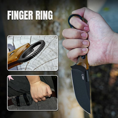 Kizer Cabox Fixed Blade Knife, 3.36" D2 Steel Fixed Blade Hunting Knife G10 Handle with Sheath, Survival Camping Knives 1048A3