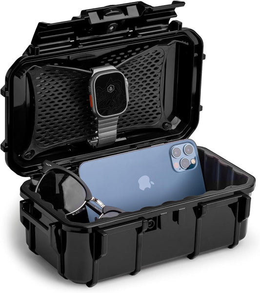 Evergreen 57 Waterproof Dry Box Protective Case - Travel Safe/Mil Spec/USA Made - for Cameras, Phones, Ammo Can, Camping, Hiking, Boating, Water Sports, Knives, & Survival (Red)
