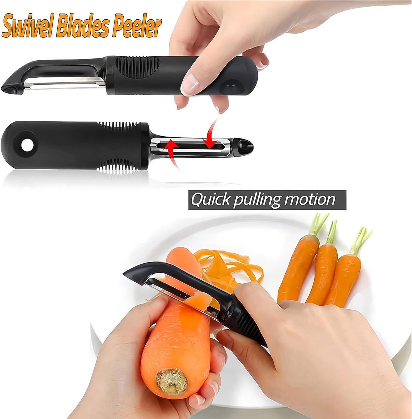 Multifunctional Vegetable Peeler with Stainless Steel Blade and Bottle Opener - Ideal for Veggie Potato Carrot and Apple Peeling