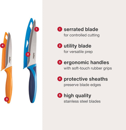 ZYLISS 2-Piece Paring Knife Set with Sheath Covers