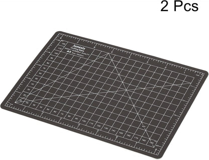 MECCANIXITY 6" x 8" Cutting Mats, Rotary Fabric Mat Self Recover Sewing Mat Double Sided for Hobbyist DIY Craft Creative Design, A5 Black White