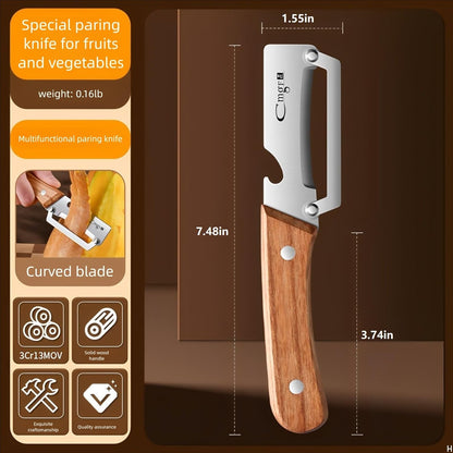 Multifunctional Vegetable Peeler with Stainless Steel Blade and Bottle Opener - Ideal for Veggie Potato Carrot and Apple Peeling