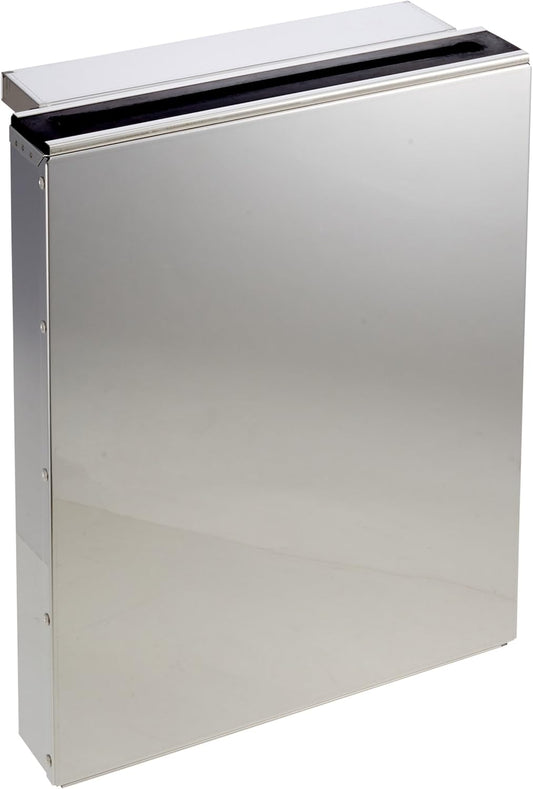 Endo Shoji AHU27001 Kitchen Knife Holder with Rubber Plate, Large, 1 Tier, Flush Type, Main Unit, 18-0, Outlet Rubber, Made in Japan