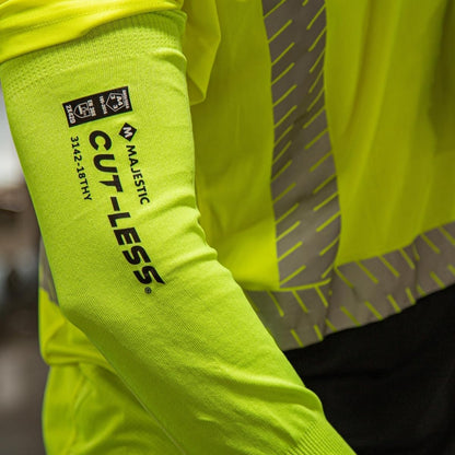 Majestic Glove Cut-Less Korplex Cut Resistant Sleeves w/Thumb Hole, Provide Arm and Wrist Protection