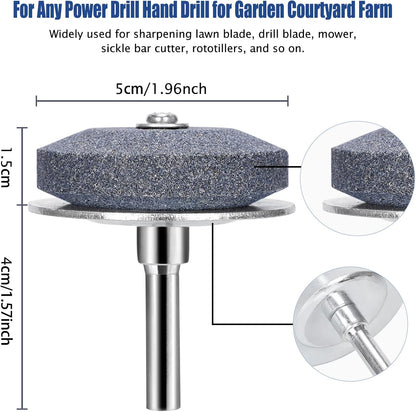 cenoz Crafts Man Lawn Mower Blade Sharpener for Any Power Hand Drill by (5 Packs Blue)