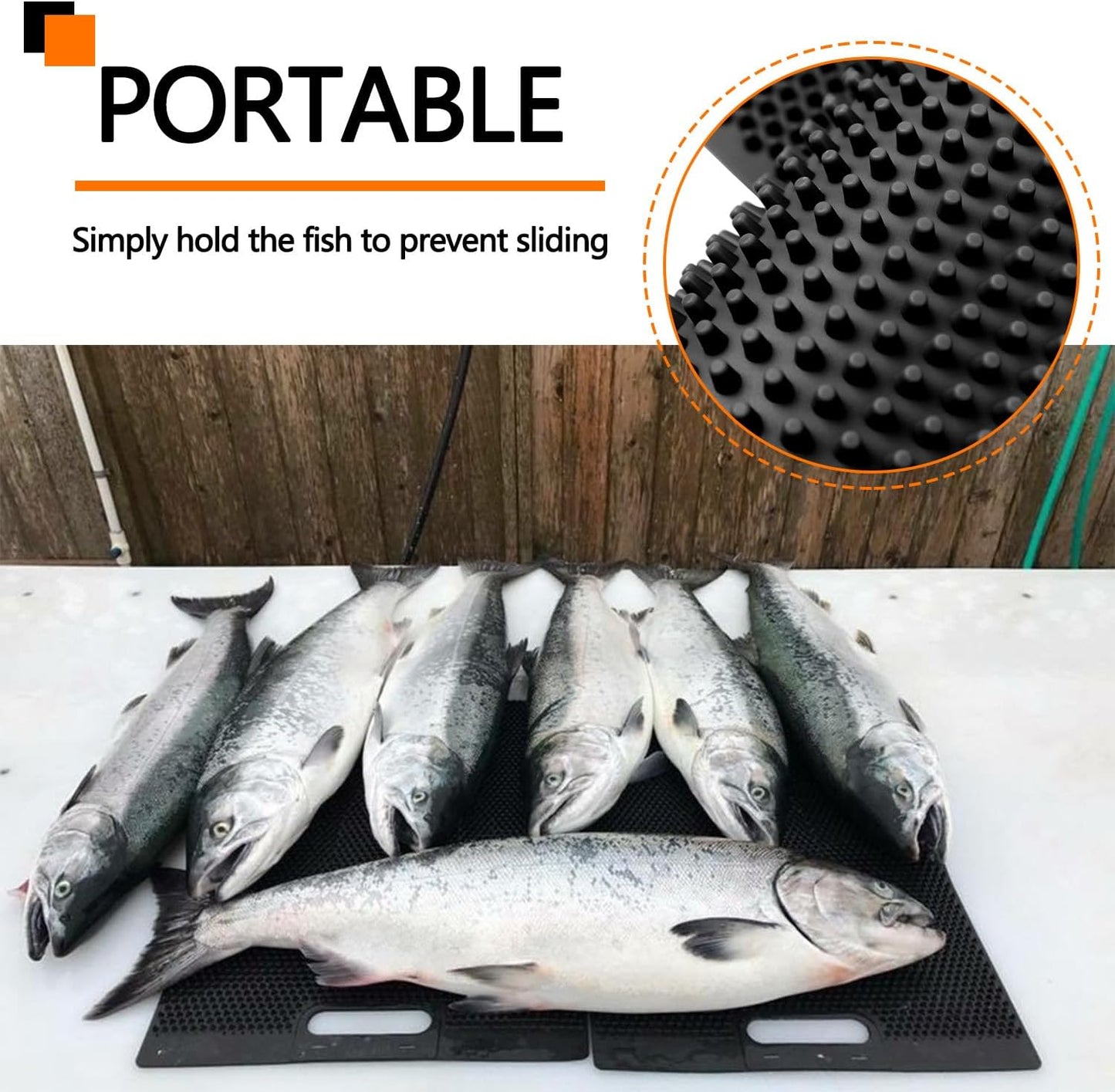 NonSlip Fish Fillet Mat for Filleting, Cutting, Cleaning Heavy Duty Rollable Fish Bait Cutting Board No Need Fish Grippers Large Size Fish Cleaning Mat (14 * 24“, Green)