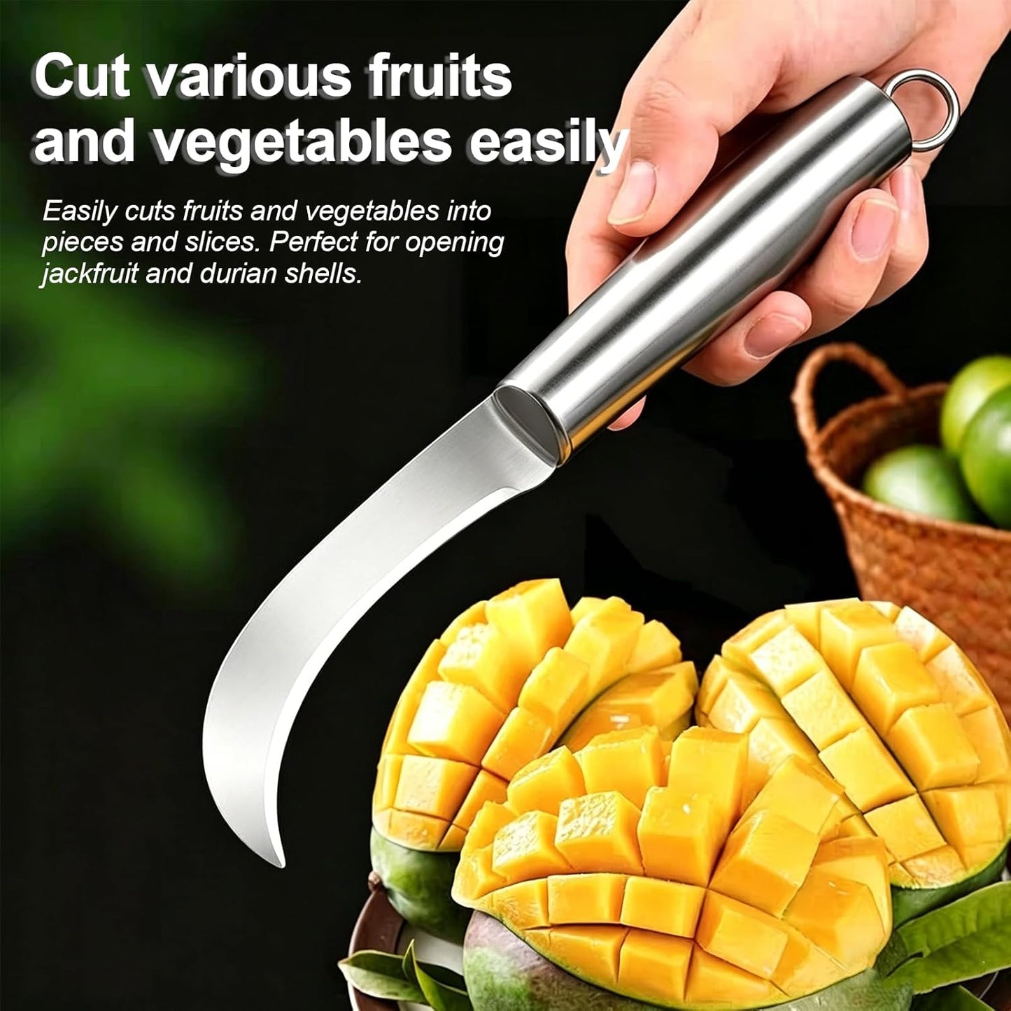 Premium Vegetable Peeler with Wooden Handle and Bottle Openerand Fish-Scaler Bring a Paring Machete,3in1 Ultra-Sharp Stainless Steel Kitchen knife Tool for Fruit Apple Potato Pumpkin Papaya(3PCS)
