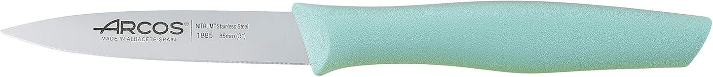 Arcos Set 3 pieces Paring Knife 3 Inch. 3 Paring Knives of Stainless Steel and Ergonomic Polypropylene Handle for Cutting Fruits, Vegetables and Tubers.. Series Nova. Color Black