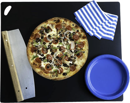 Please review description before purchase. Set of 2 Cutting board mat (Black-White, X-Large 22.5w"x20"hx.040"thick)