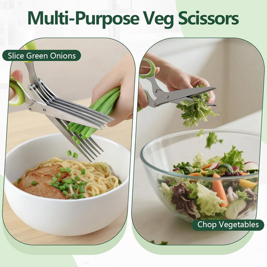 All Purpose Kitchen Scissors Sets with Protective Sheath, Soft Grip Handle, Stainless Steel Cooking Meat Poultry Shear, Vegetable Shear Scissor, Kitchen Utensils Gadgets Set, 2 Sets