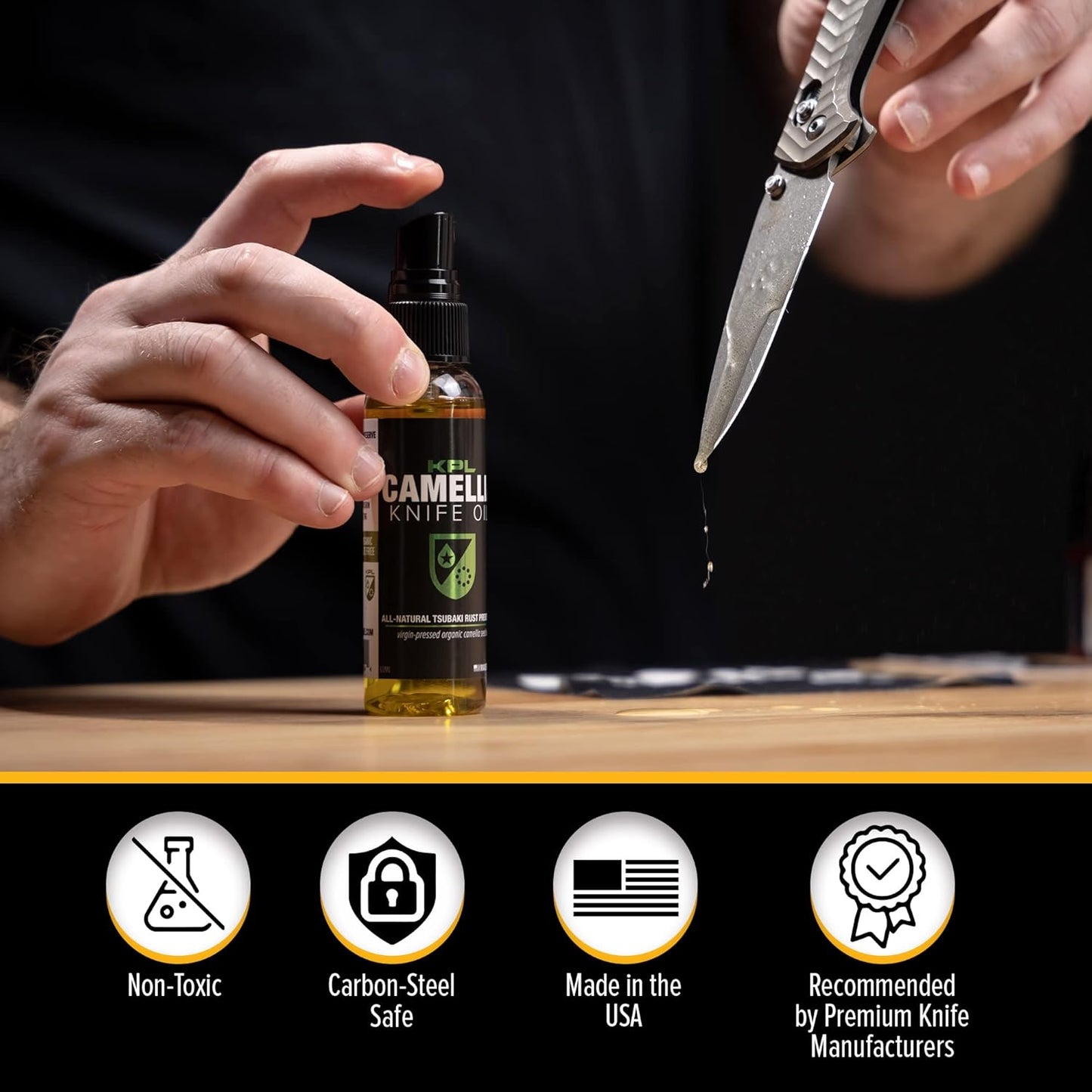 Knife Pivot Lube – Knife Shield Corrosion Preventive – Food Safe Rust Protection & Water Based Cleanser – 4 fl oz