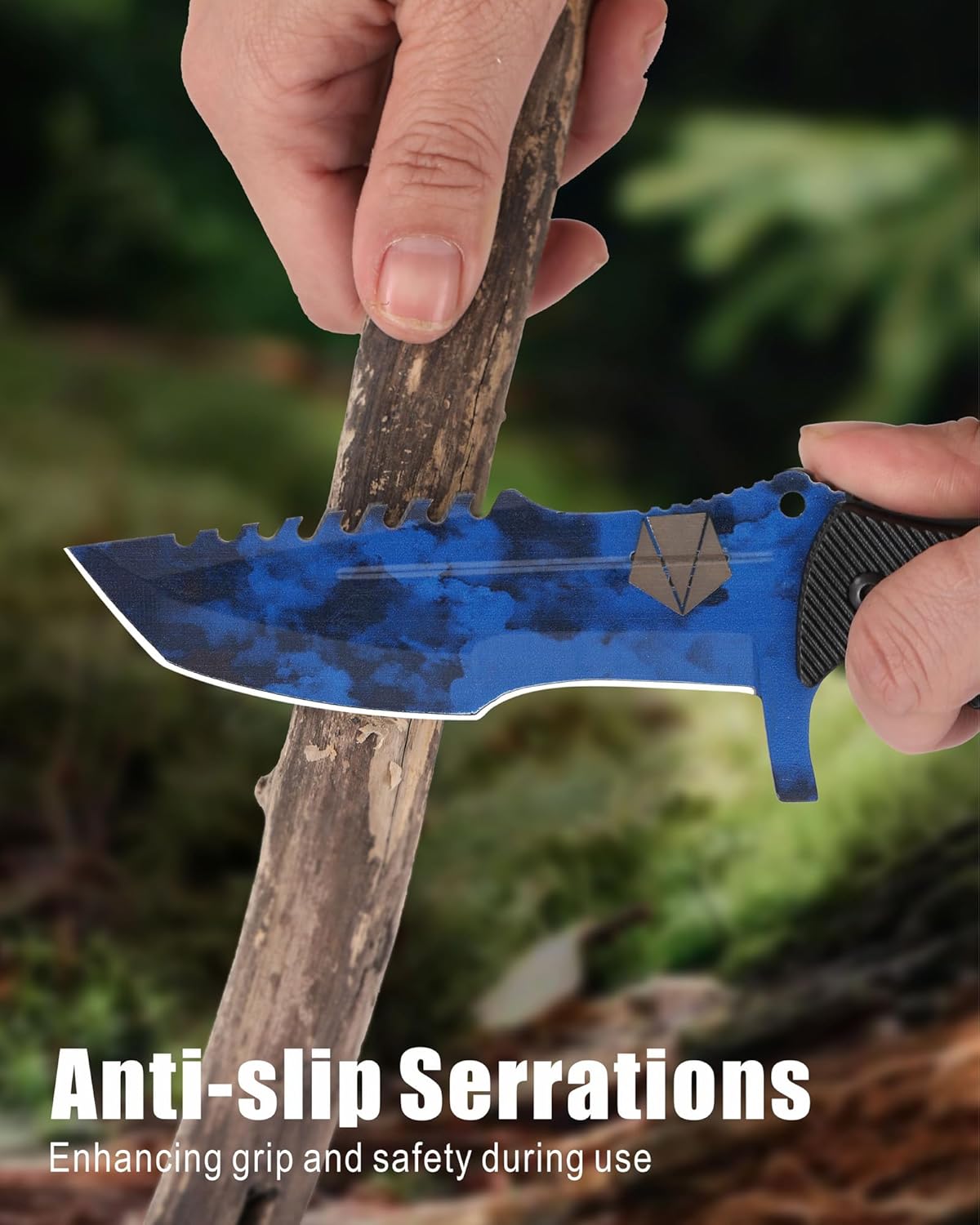 REAT Fixed Blade Knife with Sheath, 4.1" 440C Steel Blade with Full Tang Design,Ergonomic ABS Plastic Handle, EDC Sharp Hunting Knife,Tactical Knife for Camping,Survival,Bushcraft,Hiking