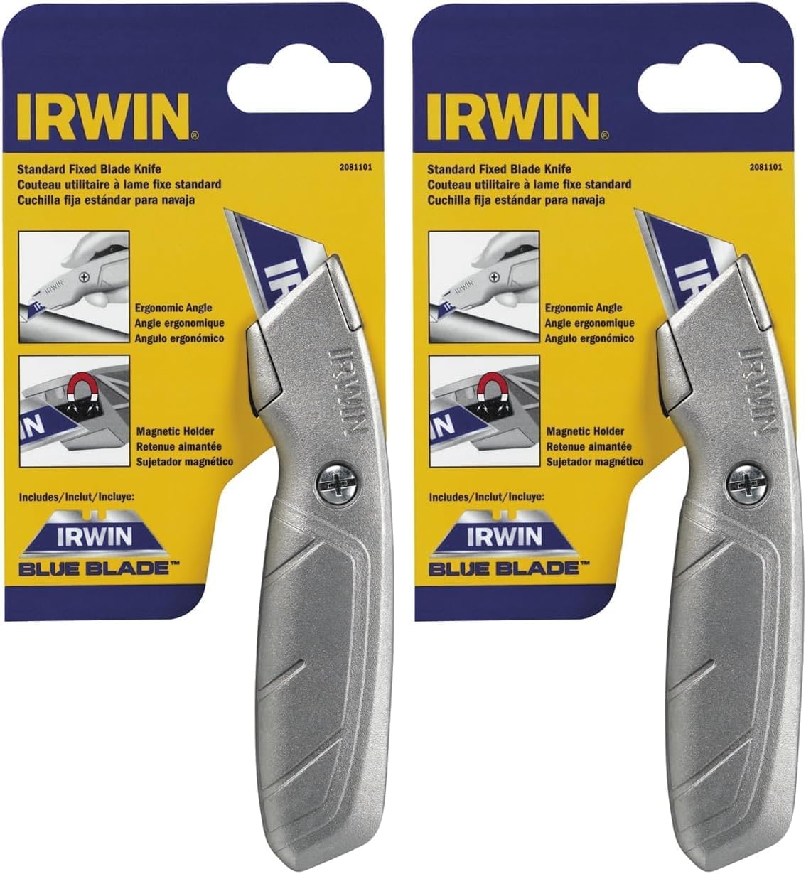 IRWIN Utility Knife, Fixed Blade (2081101), gray