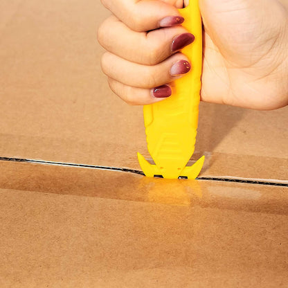 200 Pcs Safety Knife Box Cutter T TOVIA Utility Cutter and Package Opener with Recessed Concealed Stainless Steel Blade for Household, Warehouse, Workshop