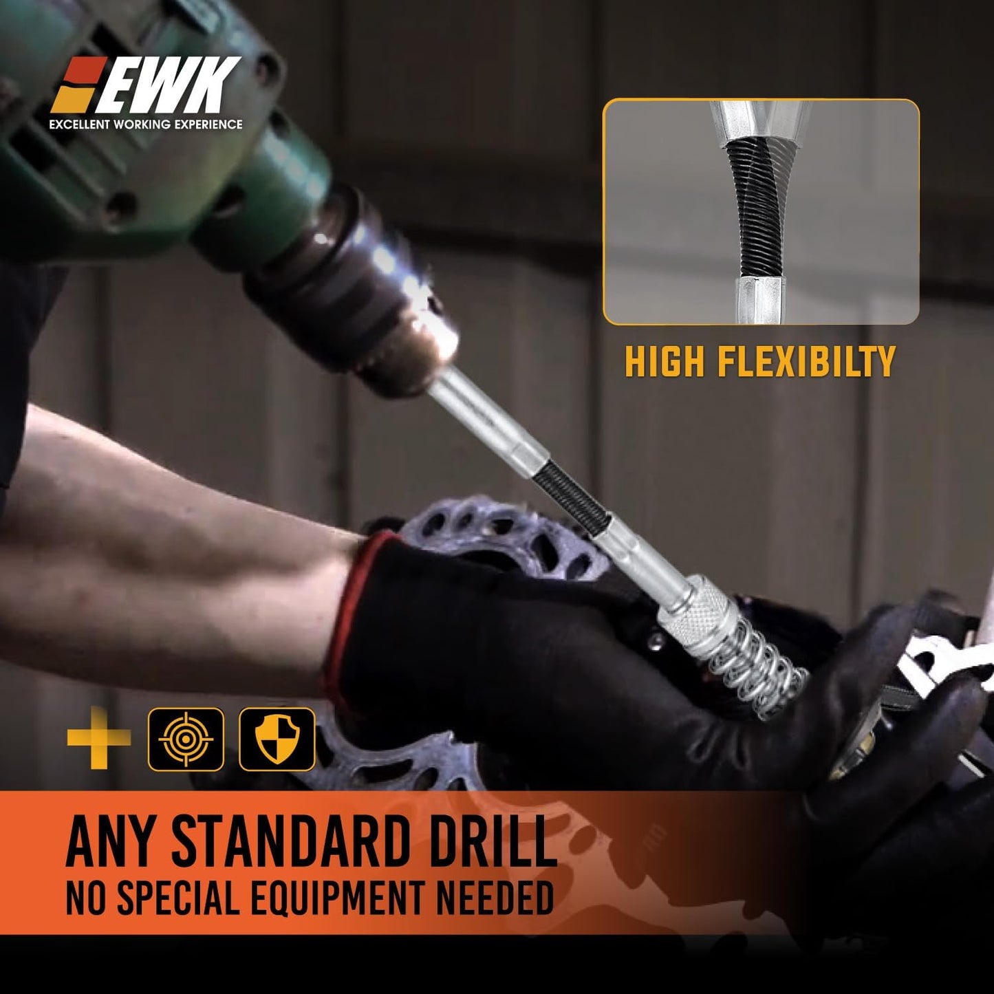 EWK 2" to 7" 3 Stones Engine Cylinder Hone Tool Adjustable Cylinder Deglazer Piston Honer 220 Grit