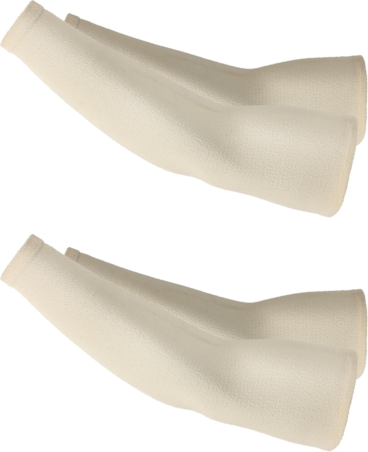 Schwer 2 Pairs 15.4in Down Yarn Knitted Arm Warmers, Summer Essential Arm Sleeves for AC Rooms, Hyaluronic Acid Infused, Moisturizing & Skin-Friendly, Light Compression Arm Protectors for Thin Skin