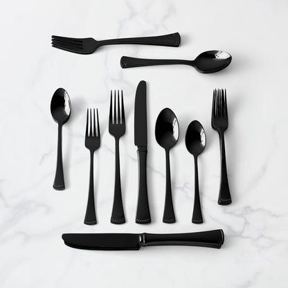 Lenox Silverware Set, Portola 12-Piece Steak Knife Flatware Set, Service For 12, Made Of 18/10 Stainless Steel, Dishwasher Safe, Home And Kitchen Utensils, Knives, Cutlery (Silver, 12 Piece)