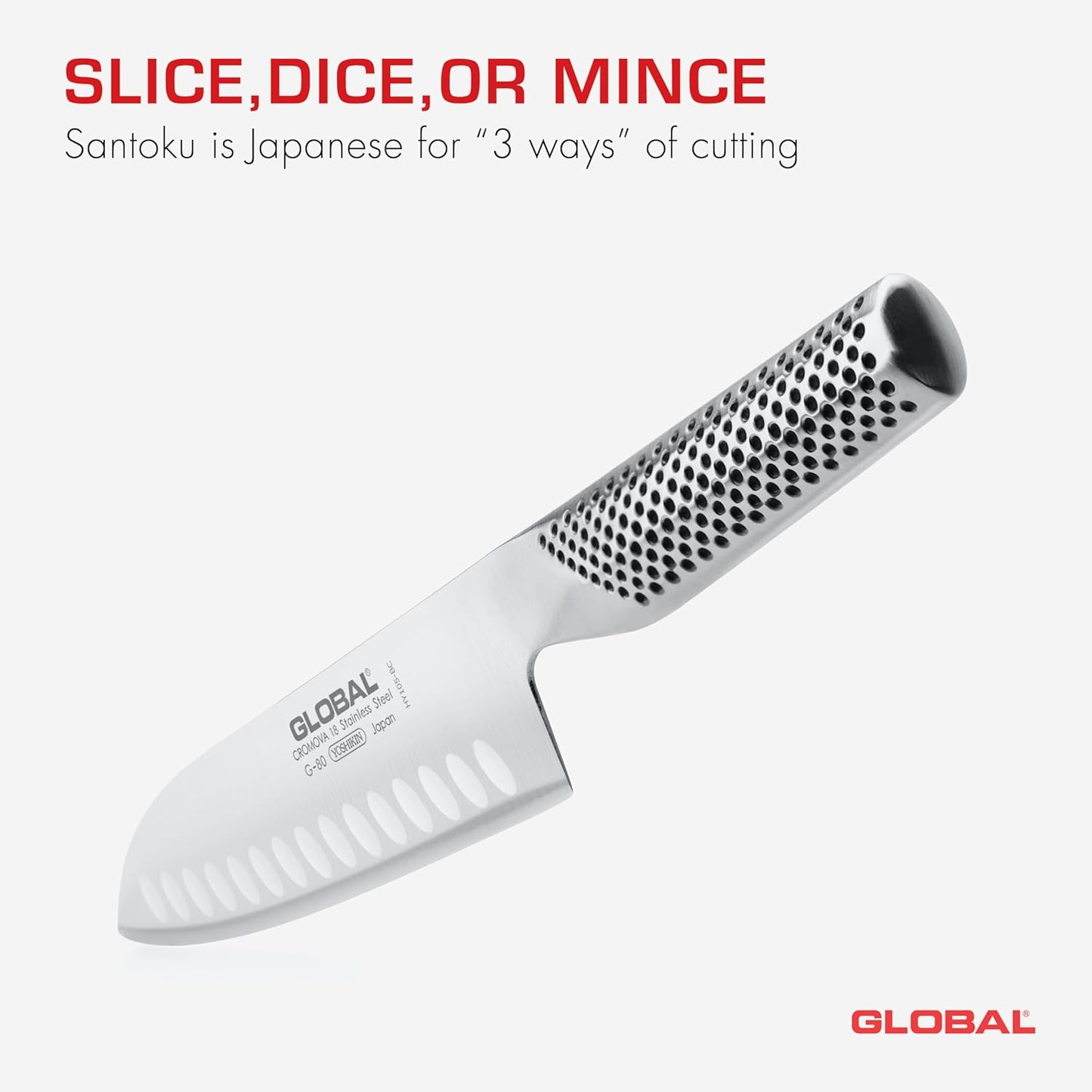 Global 7" Hollow Ground Santoku Knife
