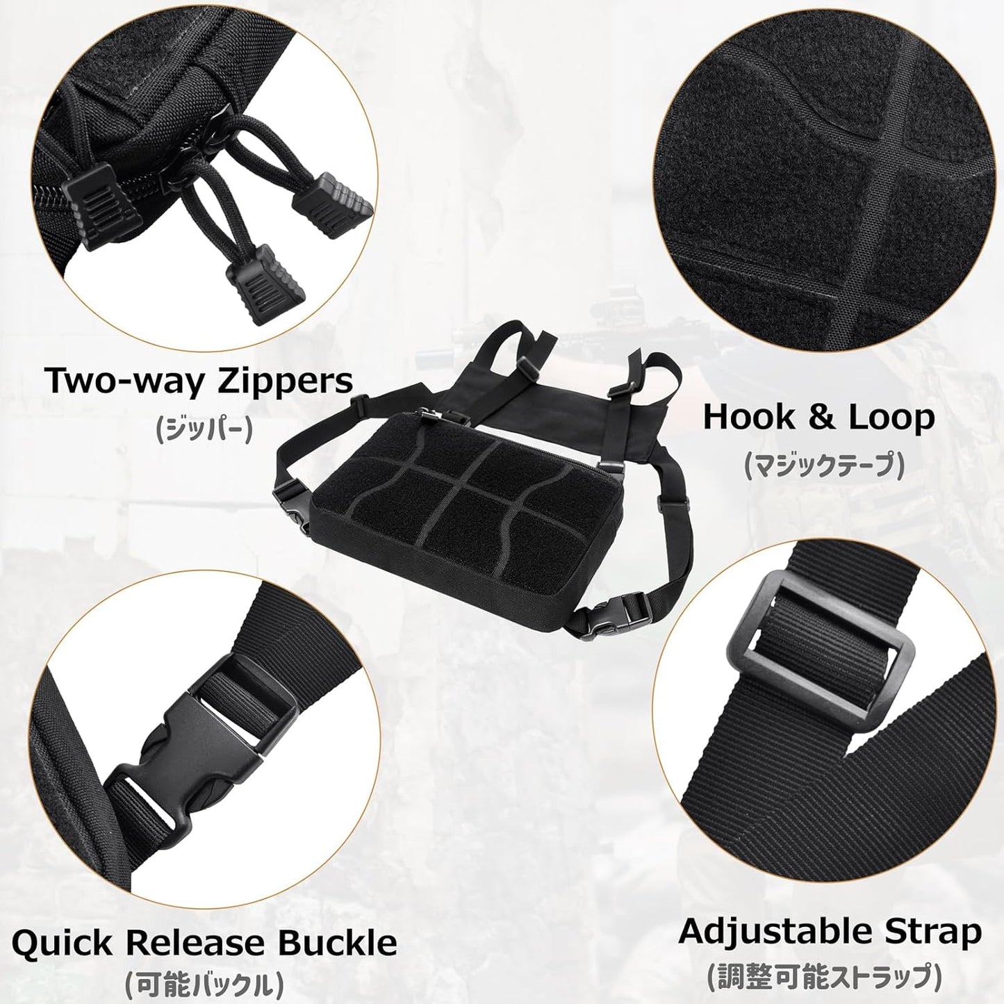 Azarxis Tactical Mini Belt Pouches, Multi-Purpose Small Battery Case Compact Utility EDC Card Slot Holder Waist Bags Military Molle Pack Sundries Storage Pack
