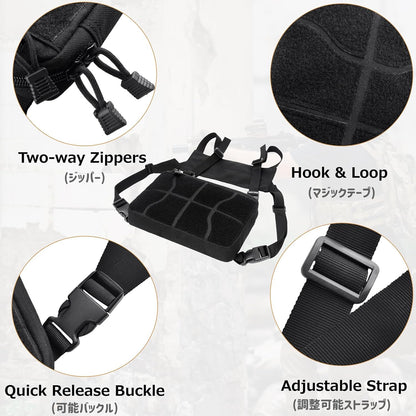 Azarxis Tactical Mini Belt Pouches, Multi-Purpose Small Battery Case Compact Utility EDC Card Slot Holder Waist Bags Military Molle Pack Sundries Storage Pack