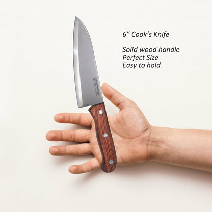 Kitchen Utility Knife 5 Inch - MATTSTONE HILL Charcuterie Knife, Carving Tools, Sausage Knife, Meat Knives, High Carbon Steel, Wood Handle