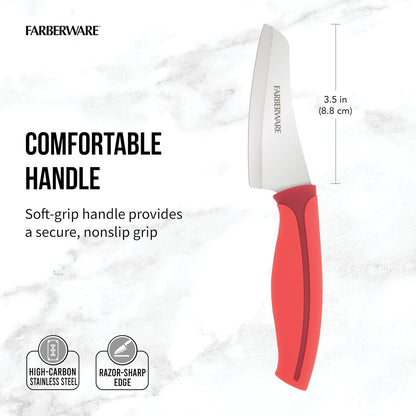 Farberware Precise Slice Utility Knife Set, 3 Piece, Multicolor