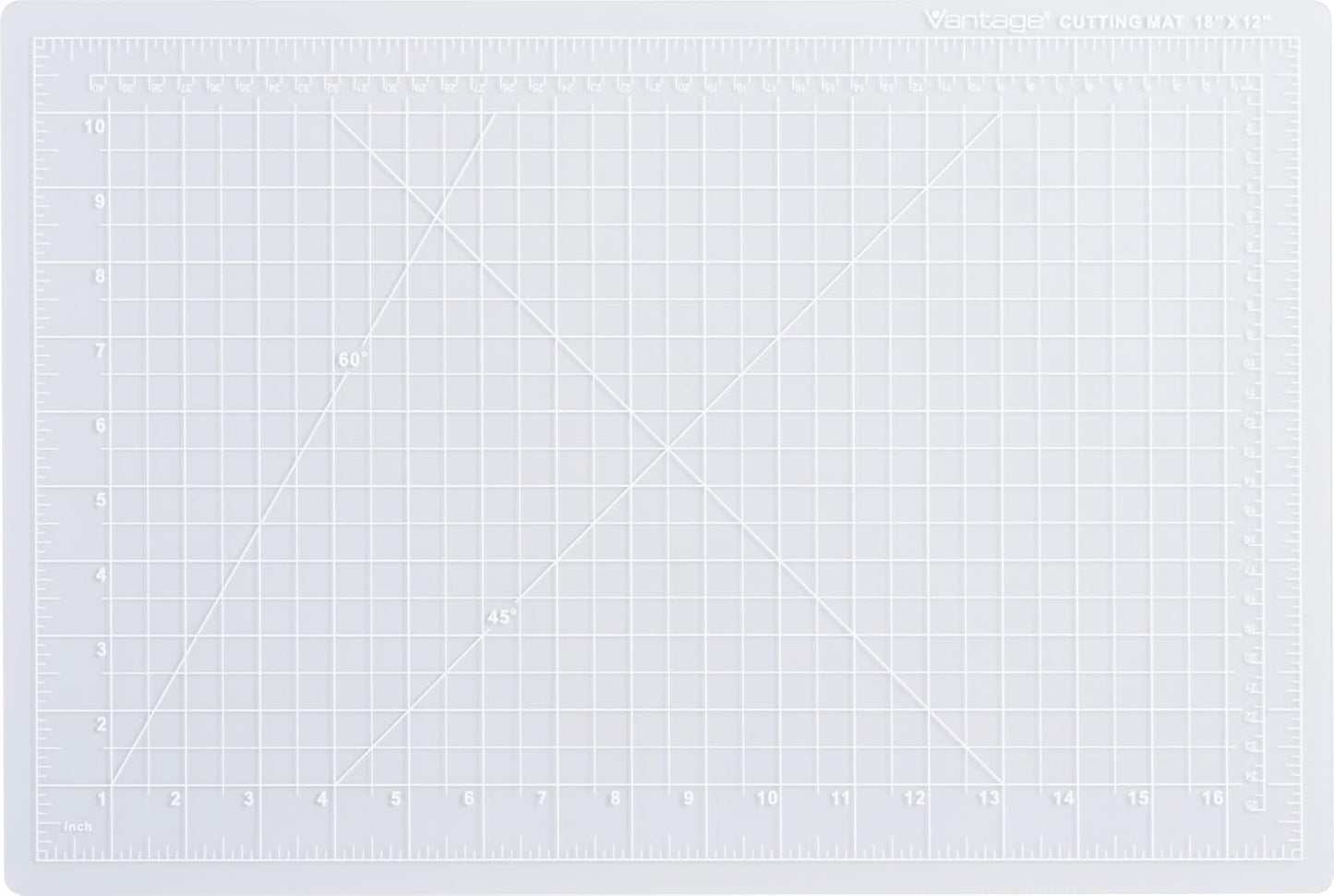 Dahle Vantage 10680 See-Through Premium Self-Healing Cutting Mat, 9"x12", 1/2" Grid, 5 Layers for Max Healing, Perfect for Crafts & Sewing, Clear