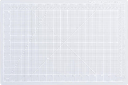 Dahle Vantage 10680 See-Through Premium Self-Healing Cutting Mat, 9"x12", 1/2" Grid, 5 Layers for Max Healing, Perfect for Crafts & Sewing, Clear