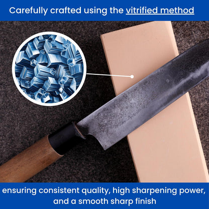 BJDesign Premium KING Whetstone Set Include 1000/6000 Grit Combination Whetstone made in Japan, Knife Angle Holder, Wiping Cloth and Stable Plastic Base