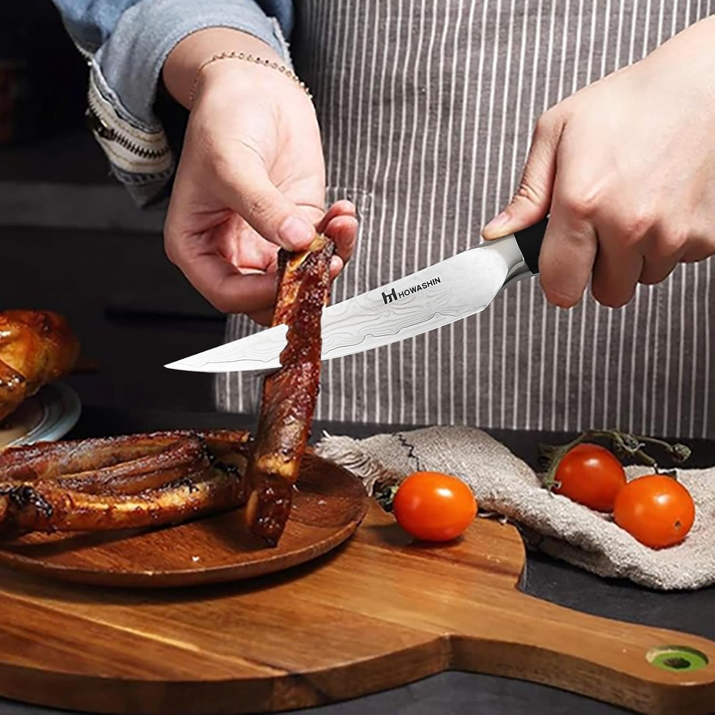 Chef Knife 5 Inch & Kitchen Knife Set Professional, German High-Carbon Stainless Steel,Razor Sharp, Ergonomic Handle,Utility Knife with Christmas Gift Box